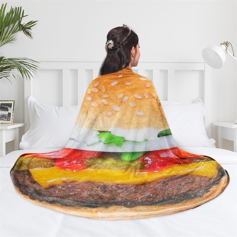 Pizza Donut ring blanket Soft warm flannel pizza blanket for bed fleece  sofa plaid plush bedspread Flannel pizza blanket - AliExpress